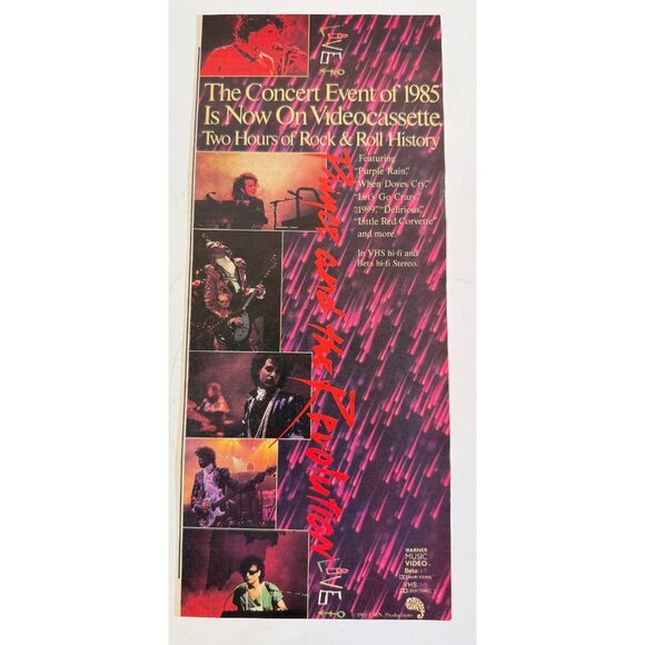 Other - Vintage 1985 Prince & the Revolution Purple Rain Music Advertisement Print Ad